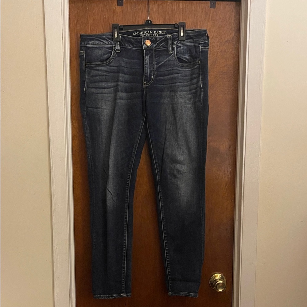American Eagle Outfitters Women's Dark Indigo Skinny Jeans